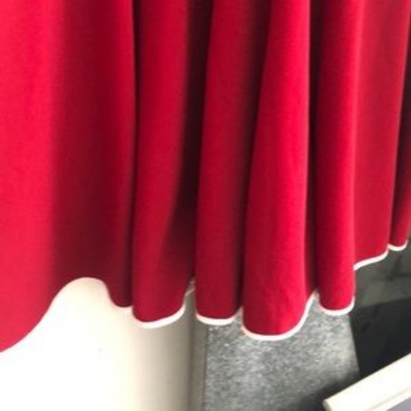 Red A-Line Fever London Dress with White Piping - Picture 4 of 4